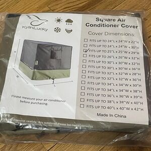 KylinLucky Air Conditioner Cover 25x25x29 inch Outdoor AC Unit Weatherproof‎ NIB